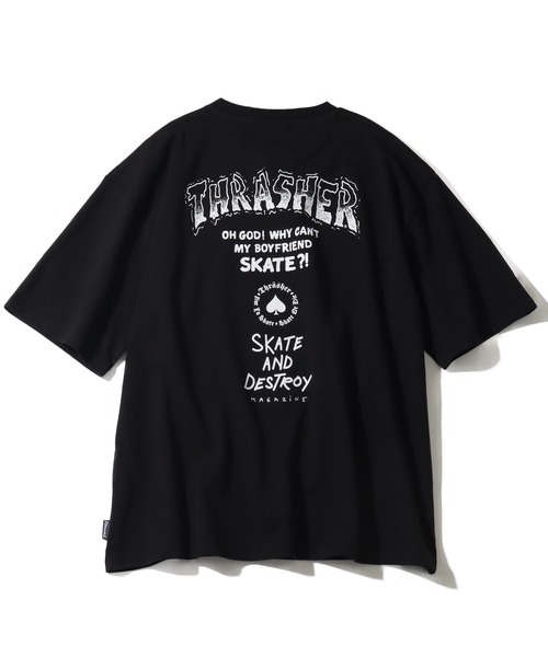 THRASHER(スラッシャー)の「【THRASHER/スラッシャー】バックプリント ハーフスリーブ ビッグシルエットTシャツ(Tシャツ/カットソー・メンズ・ホワイト/ミント/ブラック/サックスブルー/杢グレー・M/L/XL)」の13枚目の写真