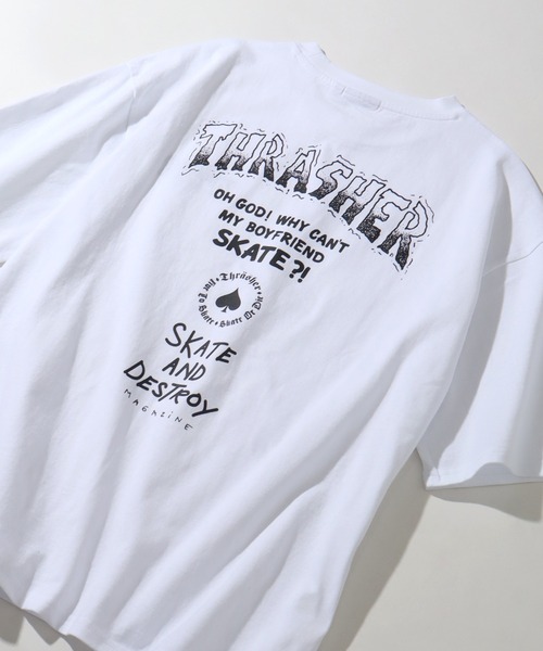 THRASHER(スラッシャー)の「【THRASHER/スラッシャー】バックプリント ハーフスリーブ ビッグシルエットTシャツ(Tシャツ/カットソー・メンズ・ホワイト/ミント/ブラック/サックスブルー/杢グレー・M/L/XL)」の21枚目の写真