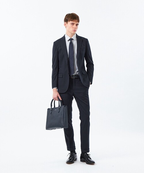 MACKINTOSH PHILOSOPHY(マッキントッシュ フィロソフィー)の「サフィアーノレザー ブリーフトート(トートバッグ・メンズ・ブラック/ダークネイビー・FREE)」の6枚目の写真