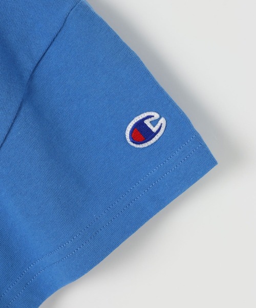 Champion（チャンピオン）の「[新色登場!!160cmまで♪]【Champion(チャンピオン）】ルーズフィットT(KIDS)（Tシャツ/カットソー・キッズ・ブラック/ライトブルー/グレー/オフホワイト/ライトパープル/ネイビー・150cm/140cm/130cm/120cm/160cm）」の12枚目の写真