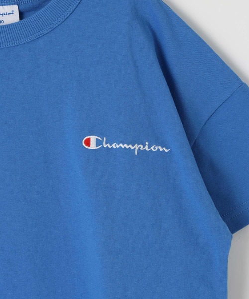 Champion（チャンピオン）の「[新色登場!!160cmまで♪]【Champion(チャンピオン）】ルーズフィットT(KIDS)（Tシャツ/カットソー・キッズ・ブラック/ライトブルー/グレー/オフホワイト/ライトパープル/ネイビー・150cm/140cm/130cm/120cm/160cm）」の14枚目の写真
