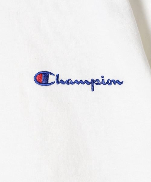 Champion（チャンピオン）の「[新色登場!!160cmまで♪]【Champion(チャンピオン）】ルーズフィットT(KIDS)（Tシャツ/カットソー・キッズ・ブラック/ライトブルー/グレー/オフホワイト/ライトパープル/ネイビー・150cm/140cm/130cm/120cm/160cm）」の16枚目の写真