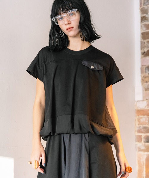 AULA AILA（アウラアイラ）の「コクーンレイヤードワンピース（ワンピース・レディース・グリーン/オフホワイト/ブラック・0）」の12枚目の写真