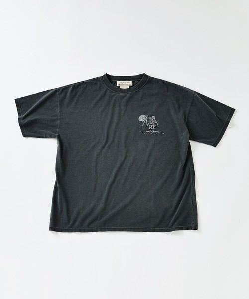 REMI RELIEF（レミレリーフ）の「REMI RELIEF 別注 ”RAT FINK” ヴィンテージ加工 ワイドTシャツ（Tシャツ/カットソー・メンズ・ブラック/ホワイト・LARGE/MEDIUM）」の9枚目の写真