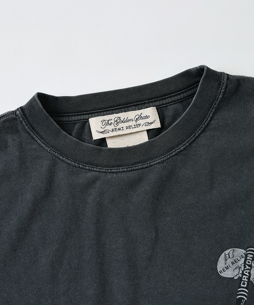 REMI RELIEF（レミレリーフ）の「REMI RELIEF 別注 ”RAT FINK” ヴィンテージ加工 ワイドTシャツ（Tシャツ/カットソー・メンズ・ブラック/ホワイト・LARGE/MEDIUM）」の13枚目の写真