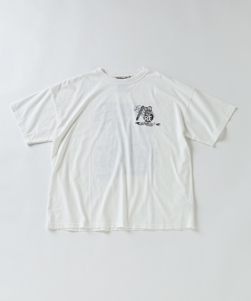 REMI RELIEF（レミレリーフ）の「REMI RELIEF 別注 ”RAT FINK” ヴィンテージ加工 ワイドTシャツ（Tシャツ/カットソー・メンズ・ブラック/ホワイト・LARGE/MEDIUM）」の16枚目の写真
