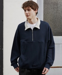 スウェット トレーナー ハーフジップ」に該当するメンズファッション