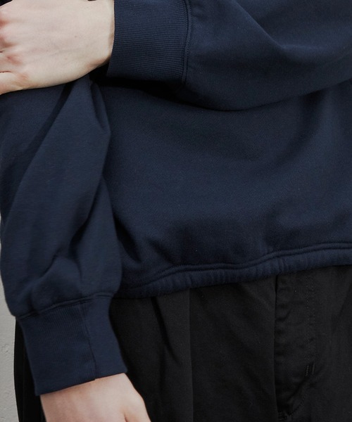 PUBLIC TOKYO(パブリックトウキョウ)の「スタンドハーフジップスウェット /ウォッシャブル/2WAY/トレーナー/ポロ(スウェット・メンズ・アイボリー/ネイビー・1/2)」の15枚目の写真