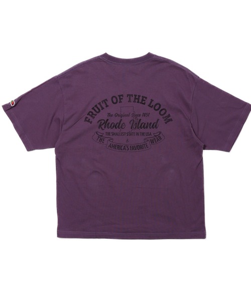 FRUIT OF THE LOOM(フルーツオブザルーム)の「【FRUIT OF THE LOOM】19/-スラブ天竺Tシャツ5 / フルーツオブザルーム 半袖 ロゴ&メッセージ Tシャツ(Tシャツ/カットソー・メンズ・パープル/チャコールグレー/アイボリー・M/L/S)」の4枚目の写真