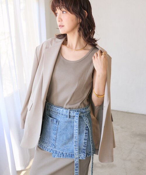 RIVE DROITE（リヴドロワ）の「予約【A・MONN(アモン)】DENIM apron（デニムスカート・レディース・ブルー・FREE）」の7枚目の写真