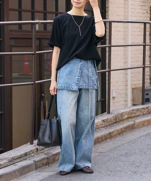 RIVE DROITE（リヴドロワ）の「予約【A・MONN(アモン)】DENIM apron（デニムスカート・レディース・ブルー・FREE）」の8枚目の写真