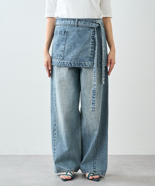 RIVE DROITE（リヴドロワ）の「予約【A・MONN(アモン)】DENIM apron（デニムスカート・レディース・ブルー・FREE）」の9枚目の写真