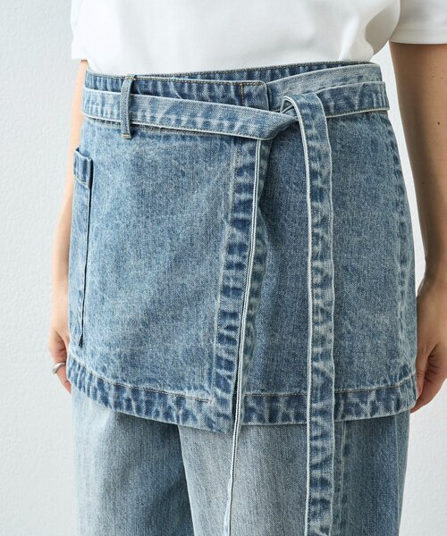 RIVE DROITE（リヴドロワ）の「【A・MONN】【サイズ調整可能/レイヤードアイテム】DENIM apron（デニムスカート・レディース・ブルー・FREE）」の18枚目の写真