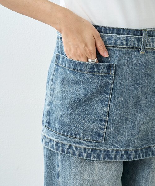 RIVE DROITE（リヴドロワ）の「【A・MONN】【サイズ調整可能/レイヤードアイテム】DENIM apron（デニムスカート・レディース・ブルー・FREE）」の19枚目の写真
