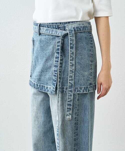 RIVE DROITE（リヴドロワ）の「【A・MONN】【サイズ調整可能/レイヤードアイテム】DENIM apron（デニムスカート・レディース・ブルー・FREE）」の21枚目の写真