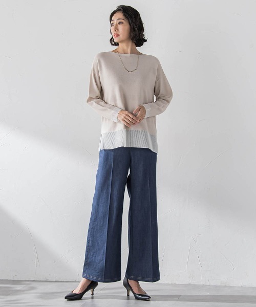 la.f…(ラエフ)の「セルロースデニムワイドパンツ(デニムパンツ・レディース・ネイビー/ブラック・9号/11号/7号)」の7枚目の写真