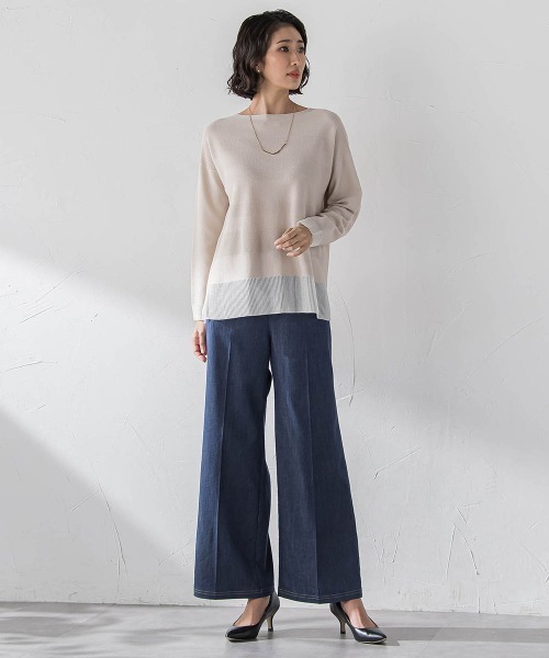 la.f…(ラエフ)の「セルロースデニムワイドパンツ(デニムパンツ・レディース・ネイビー/ブラック・9号/11号/7号)」の8枚目の写真
