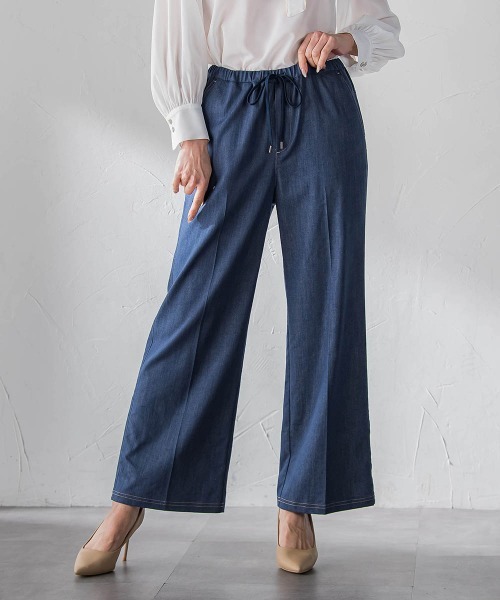 la.f…(ラエフ)の「セルロースデニムワイドパンツ(デニムパンツ・レディース・ネイビー/ブラック・9号/11号/7号)」の16枚目の写真