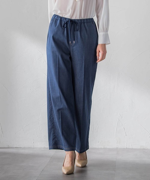 la.f…(ラエフ)の「セルロースデニムワイドパンツ(デニムパンツ・レディース・ネイビー/ブラック・9号/11号/7号)」の9枚目の写真