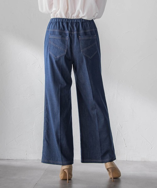 la.f…(ラエフ)の「セルロースデニムワイドパンツ(デニムパンツ・レディース・ネイビー/ブラック・9号/11号/7号)」の3枚目の写真
