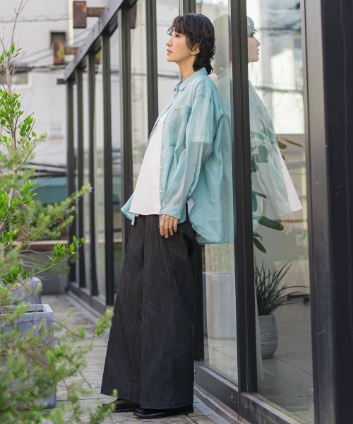 la.f…(ラエフ)の「セルロースデニムワイドパンツ(デニムパンツ・レディース・ネイビー/ブラック・9号/11号/7号)」の13枚目の写真