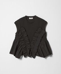 EMMEL REFINES | ＜EMMEL REFINES＞EM テレコフリル ギャザー プルオーバー(Tシャツ/カットソー)