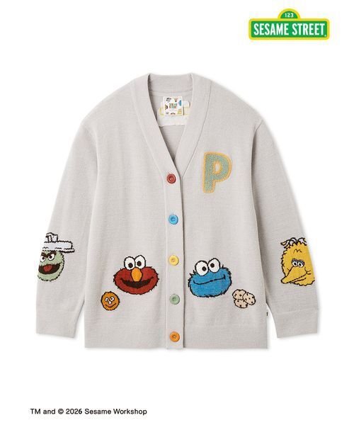 SESAME STREET】エアリーモコアップリケカーディガン（ルームウェア