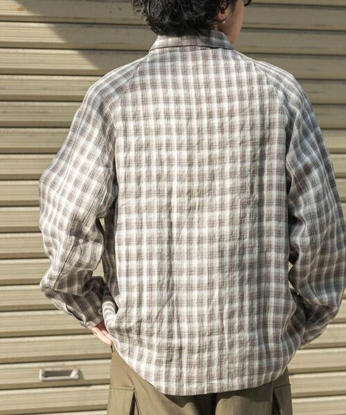 FORK&SPOON（フォークアンドスプーン）の「FORK&SPOON　リネンカバーオールシャツジャケット（その他アウター・メンズ・ベージュ系その他/ブラウン・5/4）」の5枚目の写真