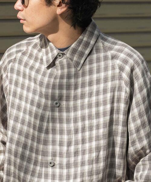 FORK&SPOON（フォークアンドスプーン）の「FORK&SPOON　リネンカバーオールシャツジャケット（その他アウター・メンズ・ベージュ系その他/ブラウン・5/4）」の8枚目の写真