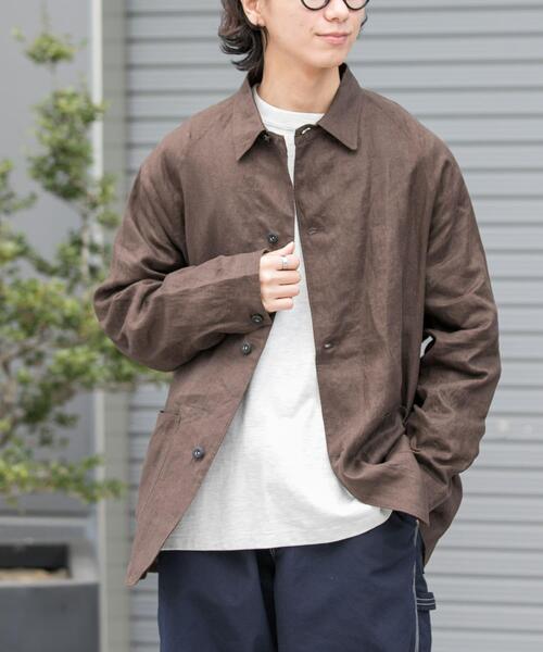 FORK&SPOON（フォークアンドスプーン）の「FORK&SPOON　リネンカバーオールシャツジャケット（その他アウター・メンズ・ベージュ系その他/ブラウン・5/4）」の15枚目の写真