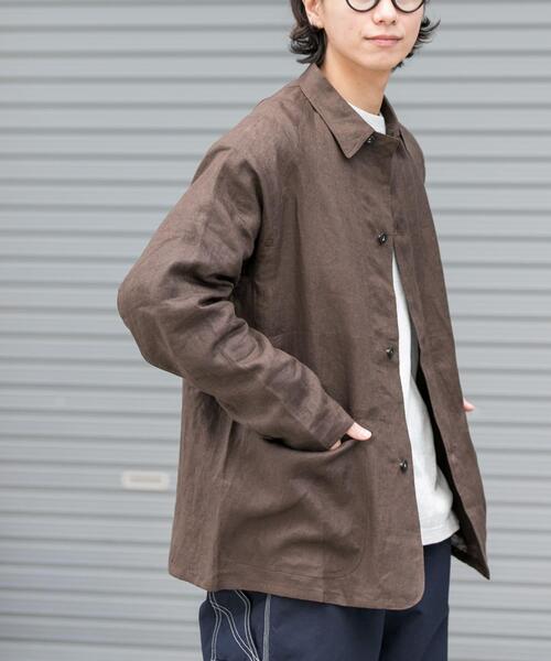 FORK&SPOON（フォークアンドスプーン）の「FORK&SPOON　リネンカバーオールシャツジャケット（その他アウター・メンズ・ベージュ系その他/ブラウン・5/4）」の16枚目の写真