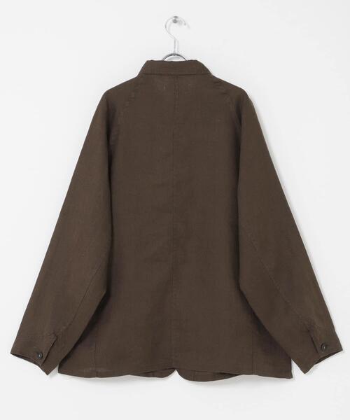 FORK&SPOON（フォークアンドスプーン）の「FORK&SPOON　リネンカバーオールシャツジャケット（その他アウター・メンズ・ベージュ系その他/ブラウン・5/4）」の22枚目の写真