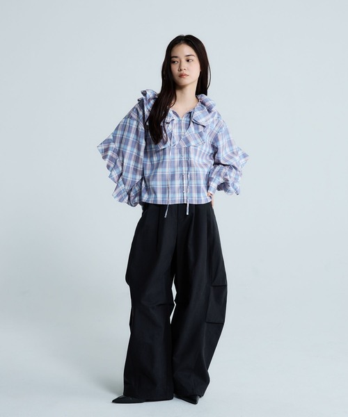 JEANASIS（ジーナシス）の「ミリタリータックボリュームパンツ/657336（その他パンツ・レディース・ベージュ/ホワイト/ブラック・FREE）」の14枚目の写真