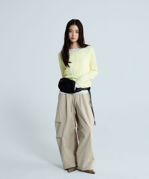 JEANASIS（ジーナシス）の「ミリタリータックボリュームパンツ/657336（その他パンツ・レディース・ベージュ/ホワイト/ブラック・FREE）」の16枚目の写真