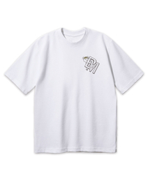 エンブレムベアオーバーサイズ半袖Tシャツ[ホワイト]