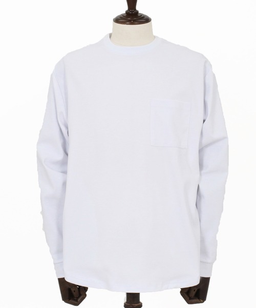 CAMBIO(カンビオ)の「mlt5597-ドレッシーポンチポケ付ロンT(HLCM0256)(Tシャツ/カットソー・メンズ・グレイッシュベージュ/ブラック/ホワイト・S/M/L)」の17枚目の写真