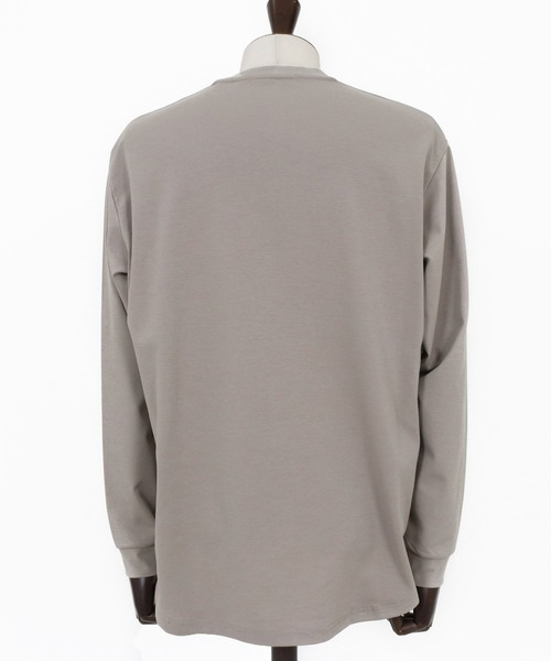 CAMBIO(カンビオ)の「mlt5597-ドレッシーポンチポケ付ロンT(HLCM0256)(Tシャツ/カットソー・メンズ・グレイッシュベージュ/ブラック/ホワイト・S/M/L)」の20枚目の写真