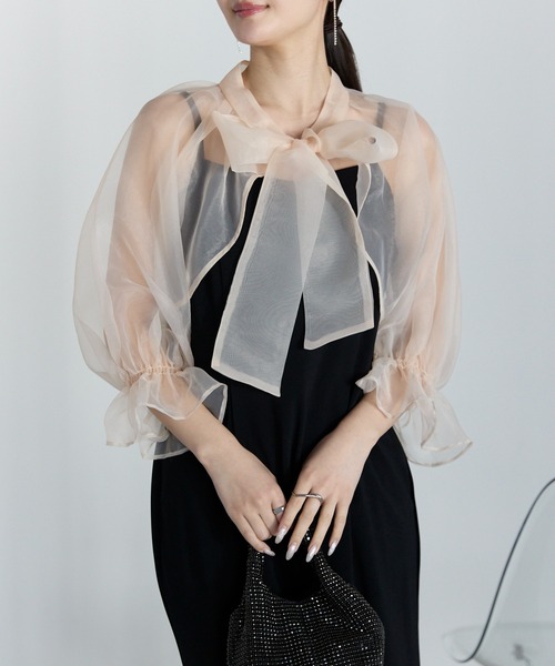 PREFERIR(プレフェリール)の「【結婚式・お呼ばれに】前後2WAYシアーボレロ×キャミワンピースセット/オケージョンドレス(S,M,L,XL)(ドレス・レディース・ブラウン/ブラック・SMALL/MEDIUM/LARGE/X-LARGE)」の14枚目の写真