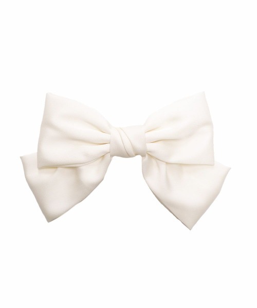 F i.n.t（フィント）の「サテンビックリボンバレッタ（バレッタ/ヘアクリップ・レディース・ネイビー/ミント/コーラルピンク/オフホワイト・FREE）」の5枚目の写真