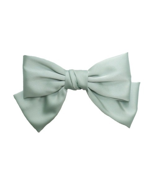 F i.n.t（フィント）の「サテンビックリボンバレッタ（バレッタ/ヘアクリップ・レディース・ネイビー/ミント/コーラルピンク/オフホワイト・FREE）」の8枚目の写真