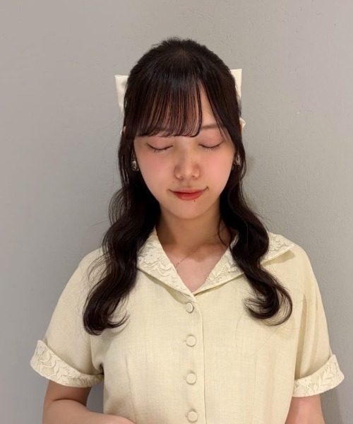 F i.n.t（フィント）の「サテンビックリボンバレッタ/fint フィント（バレッタ/ヘアクリップ・レディース・ネイビー/ミント/コーラルピンク/オフホワイト・FREE）」の13枚目の写真