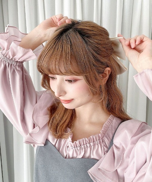 F i.n.t（フィント）の「サテンビックリボンバレッタ/fint フィント（バレッタ/ヘアクリップ・レディース・ネイビー/ミント/コーラルピンク/オフホワイト・FREE）」の22枚目の写真