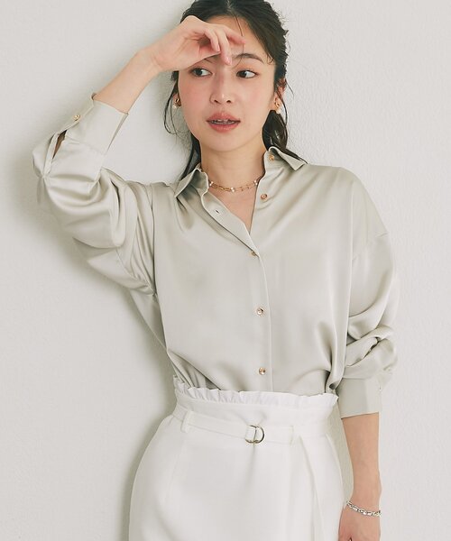bonbon サテンセーラーブラウス S/S サテンドットセーラーブラウス | lilLilly official webstore