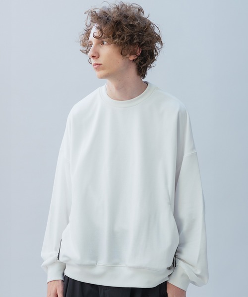 +phenix（プラスフェニックス）の「+phenix(プラスフェニックス) TECH SWEAT CREWNECK / テック スウェット クルーネック（スウェット・メンズ・ホワイト/ブラック/チャコール・L/M/XL）」の6枚目の写真