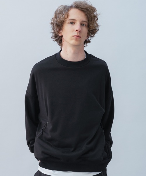 +phenix（プラスフェニックス）の「+phenix(プラスフェニックス) TECH SWEAT CREWNECK / テック スウェット クルーネック（スウェット・メンズ・ホワイト/ブラック/チャコール・L/M/XL）」の14枚目の写真