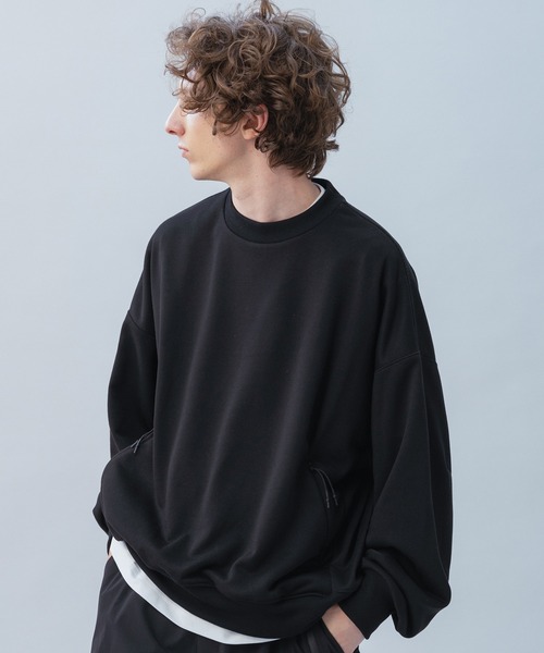 +phenix（プラスフェニックス）の「+phenix(プラスフェニックス) TECH SWEAT CREWNECK / テック スウェット クルーネック（スウェット・メンズ・ホワイト/ブラック/チャコール・L/M/XL）」の16枚目の写真