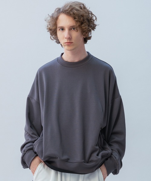 +phenix（プラスフェニックス）の「+phenix(プラスフェニックス) TECH SWEAT CREWNECK / テック スウェット クルーネック（スウェット・メンズ・ホワイト/ブラック/チャコール・L/M/XL）」の22枚目の写真