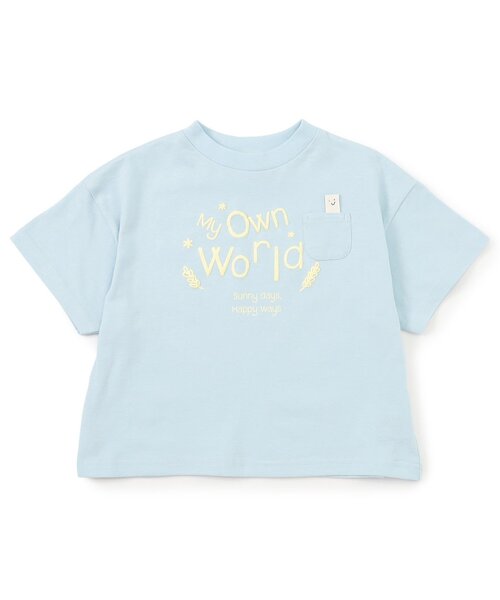 Seraph（セラフ）の「名札のつけられる！半袖Tシャツ（Tシャツ/カットソー・キッズ・オフホワイト/ベージュ/ミント/オレンジ/サックスブルー/ピンク・80/90/100/110/120/130/140）」の5枚目の写真
