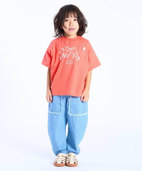 Seraph（セラフ）の「名札のつけられる！半袖Tシャツ（Tシャツ/カットソー・キッズ・オフホワイト/ベージュ/ミント/オレンジ/サックスブルー/ピンク・80/90/100/110/120/130/140）」の18枚目の写真