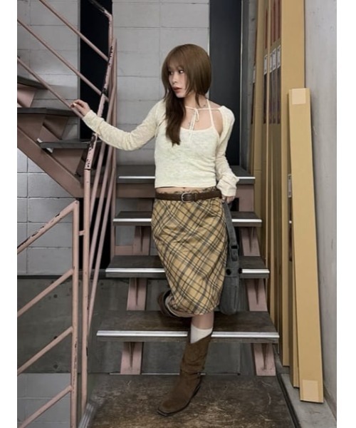 LAGUA GEM（ラグアジェム）の「CHECK MIDDLE スカート（スカート・レディース・イエロー系その他/ブラック・MEDIUM/SMALL/X-SMALL）」の20枚目の写真